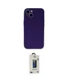 ieg™ iPhone 13 Mini Kılıf Ahenk Serisi - Siyah Bilvis Hayalet Cam Ekran Koruyucu