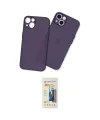 ieg™ iPhone 13 Mini Kılıf Atlas Minimal Prime - Siyah 6D Mat Seramik Hayalet Nano Ekran Koruyucu