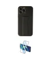 ieg™ iPhone 13 Pro Kılıf Akış Doku - Siyah 3D Antistatik Seramik Nano Ekran Koruyucu
