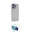 ieg™ iPhone 13 Pro Kılıf Eksen Doku Prime - Siyah 3D Antistatik Seramik Nano Ekran Koruyucu