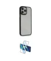 ieg™ iPhone 13 Pro Kılıf Eksen Doku Prime - Siyah 3D Antistatik Seramik Nano Ekran Koruyucu