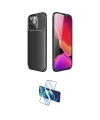 ieg™ iPhone 13 Pro Kılıf Eksen Form Prime - Siyah 3D Antistatik Seramik Nano Ekran Koruyucu