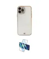 ieg™ iPhone 13 Pro Kılıf Eksen Minimal Koleksiyonu - Siyah 3D Antistatik Seramik Nano Ekran Koruyucu