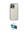 ieg™ iPhone 13 Pro Kılıf Vadi Minimal - Siyah 3D Antistatik Seramik Nano Ekran Koruyucu