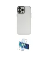 ieg™ iPhone 13 Pro Max Kılıf Ahenk Çizgi Prime - Siyah 3D Antistatik Cam Ekran Koruyucu