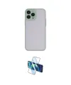 ieg™ iPhone 13 Pro Max Kılıf Ahenk Çizgi Serisi - Siyah 3D Antistatik Cam Ekran Koruyucu