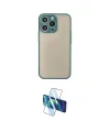 ieg™ iPhone 13 Pro Max Kılıf Ahenk Çizgi Serisi - Siyah 3D Antistatik Cam Ekran Koruyucu