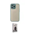 ieg™ iPhone 13 Pro Max Kılıf Ahenk Çizgi Serisi - Siyah Bilvis Hayalet Cam Ekran Koruyucu
