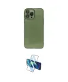 ieg™ iPhone 13 Pro Max Kılıf Ahenk Doku - Siyah 3D Antistatik Cam Ekran Koruyucu