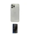 ieg™ iPhone 13 Pro Max Kılıf Ahenk Doku - Siyah 3D Antistatik Hayalet Cam Ekran Koruyucu