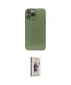 ieg™ iPhone 13 Pro Max Kılıf Ahenk Doku - Siyah Bilvis 3D Cam Ekran Koruyucu
