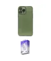 ieg™ iPhone 13 Pro Max Kılıf Ahenk Doku - Siyah Bilvis 5in1 3D Magic Cam Ekran Koruyucu