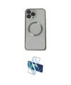 ieg™ iPhone 13 Pro Max Kılıf Ahenk Işık Serisi - Siyah 3D Antistatik Cam Ekran Koruyucu