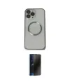 ieg™ iPhone 13 Pro Max Kılıf Ahenk Işık Serisi - Siyah 3D Antistatik Hayalet Cam Ekran Koruyucu