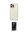 ieg™ iPhone 13 Pro Max Kılıf Ahenk Işık - Siyah 3D Antistatik Hayalet Cam Ekran Koruyucu