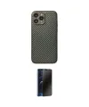 ieg™ iPhone 13 Pro Max Kılıf Ahenk Işık - Siyah 3D Antistatik Hayalet Cam Ekran Koruyucu