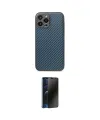 ieg™ iPhone 13 Pro Max Kılıf Ahenk Işık - Siyah 3D Antistatik Hayalet Cam Ekran Koruyucu