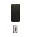 ieg™ iPhone 13 Pro Max Kılıf Ahenk Işık - Siyah Bilvis 3D Cam Ekran Koruyucu