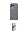 ieg™ iPhone 13 Pro Max Kılıf Ahenk Işık - Siyah Bilvis 3D Mat Cam Ekran Koruyucu