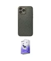 ieg™ iPhone 13 Pro Max Kılıf Ahenk Işık - Siyah Bilvis 5in1 5D Magic Hayalet Cam Ekran Koruyucu