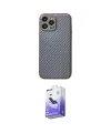 ieg™ iPhone 13 Pro Max Kılıf Ahenk Işık - Siyah Bilvis 5in1 5D Magic Hayalet Cam Ekran Koruyucu