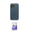 ieg™ iPhone 13 Pro Max Kılıf Ahenk Işık - Siyah Bilvis 5in1 5D Magic Hayalet Cam Ekran Koruyucu