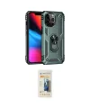 ieg™ iPhone 13 Pro Max Kılıf Ahenk Klasik Koleksiyonu - Siyah 6D Mat Seramik Hayalet Nano Ekran Koruyucu