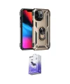 ieg™ iPhone 13 Pro Max Kılıf Ahenk Klasik Koleksiyonu - Siyah Bilvis 5in1 5D Magic Hayalet Cam Ekran Koruyucu