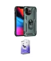 ieg™ iPhone 13 Pro Max Kılıf Ahenk Klasik Koleksiyonu - Siyah Bilvis 5in1 5D Magic Hayalet Cam Ekran Koruyucu