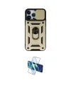 ieg™ iPhone 13 Pro Max Kılıf Ahenk Klasik - Siyah 3D Antistatik Cam Ekran Koruyucu