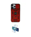 ieg™ iPhone 13 Pro Max Kılıf Ahenk Klasik - Siyah 3D Antistatik Cam Ekran Koruyucu