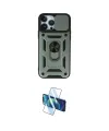 ieg™ iPhone 13 Pro Max Kılıf Ahenk Klasik - Siyah 3D Antistatik Cam Ekran Koruyucu