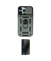 ieg™ iPhone 13 Pro Max Kılıf Ahenk Klasik - Siyah 3D Antistatik Hayalet Cam Ekran Koruyucu