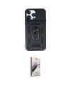 ieg™ iPhone 13 Pro Max Kılıf Ahenk Klasik - Siyah Bilvis 3D Mat Cam Ekran Koruyucu