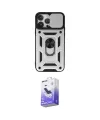 ieg™ iPhone 13 Pro Max Kılıf Ahenk Klasik - Siyah Bilvis 5in1 5D Magic Hayalet Cam Ekran Koruyucu
