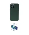 ieg™ iPhone 13 Pro Max Kılıf Ahenk Serisi - Siyah 3D Antistatik Cam Ekran Koruyucu