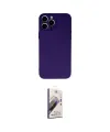 ieg™ iPhone 13 Pro Max Kılıf Ahenk Serisi - Siyah Bilvis 3D Mat Cam Ekran Koruyucu