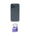 ieg™ iPhone 13 Pro Max Kılıf Ahenk Serisi - Siyah Bilvis 5in1 5D Magic Hayalet Cam Ekran Koruyucu