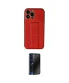 ieg™ iPhone 13 Pro Max Kılıf Akış Doku - Siyah 3D Antistatik Hayalet Cam Ekran Koruyucu