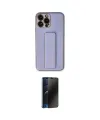 ieg™ iPhone 13 Pro Max Kılıf Akış Doku - Siyah 3D Antistatik Hayalet Cam Ekran Koruyucu