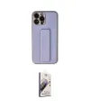 ieg™ iPhone 13 Pro Max Kılıf Akış Doku - Siyah Bilvis 3D Mat Cam Ekran Koruyucu