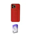 ieg™ iPhone 13 Pro Max Kılıf Akış Doku - Siyah Bilvis 5in1 3D Magic Cam Ekran Koruyucu