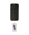 ieg™ iPhone 13 Pro Max Kılıf Akış Doku - Siyah Joko 5D Cam