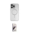 ieg™ iPhone 13 Pro Max Kılıf Akış Minimal Özel Seri - Siyah Bilvis 3D Mat Cam Ekran Koruyucu