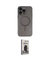 ieg™ iPhone 13 Pro Max Kılıf Akış Minimal Özel Seri - Siyah Bilvis Hayalet Cam Ekran Koruyucu