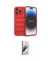 ieg™ iPhone 13 Pro Max Kılıf Atlas Koleksiyonu - Siyah Bilvis 3D Mat Cam Ekran Koruyucu