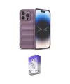ieg™ iPhone 13 Pro Max Kılıf Atlas Koleksiyonu - Siyah Bilvis 5in1 3D Magic Cam Ekran Koruyucu