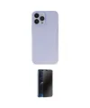 ieg™ iPhone 13 Pro Max Kılıf Atlas Minimal Prime - Siyah 3D Antistatik Hayalet Cam Ekran Koruyucu