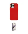 ieg™ iPhone 13 Pro Max Kılıf Çekirdek Çizgi - Siyah Bilvis 3D Mat Cam Ekran Koruyucu