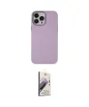 ieg™ iPhone 13 Pro Max Kılıf Çekirdek Çizgi - Siyah Bilvis 3D Mat Cam Ekran Koruyucu